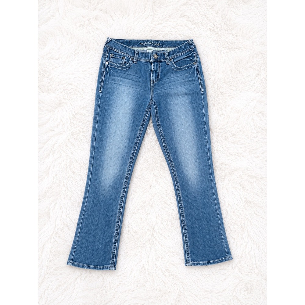 Maurices Bootcut Jeans 5/6 X-Short Petite Medium Wash Stretch Denim Y2K